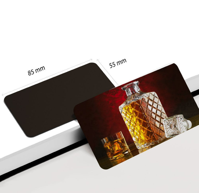 dhcrafts Rectangular Rubber Fridge Magnet Multicolor Food Drink Rectangular Design Pack of 1 (8.6cm x 5.4cm)